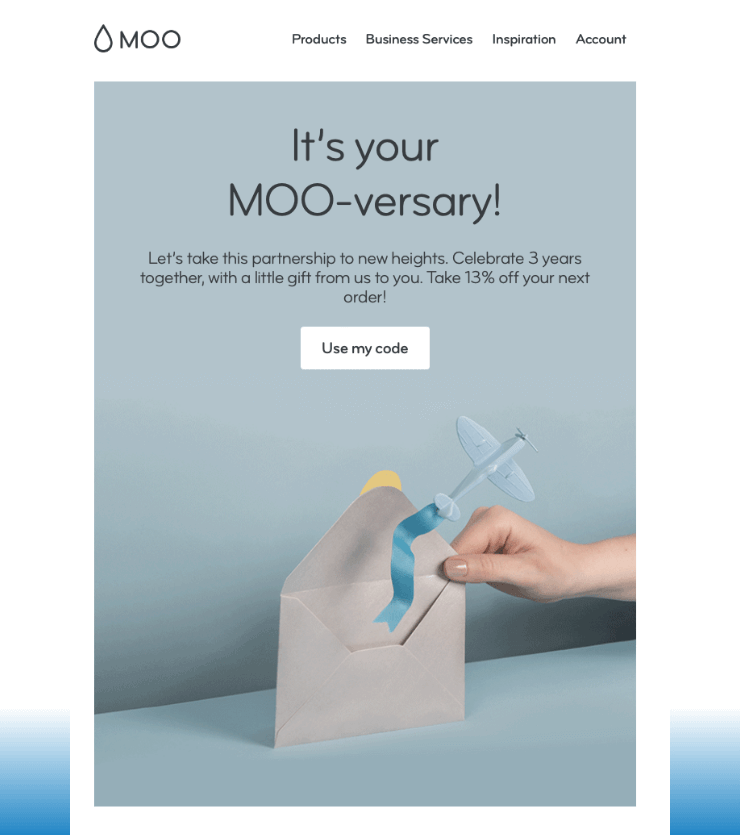 Moo.com loyalty and retention campaign